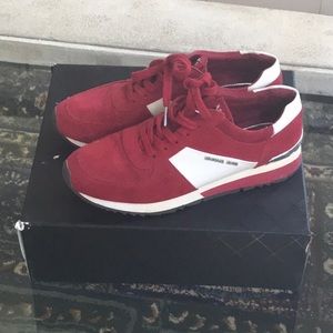 Red Micheal Kors sneakers